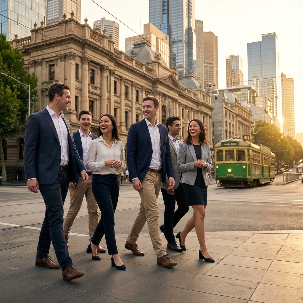 Successful graduates in Melbourne CBD